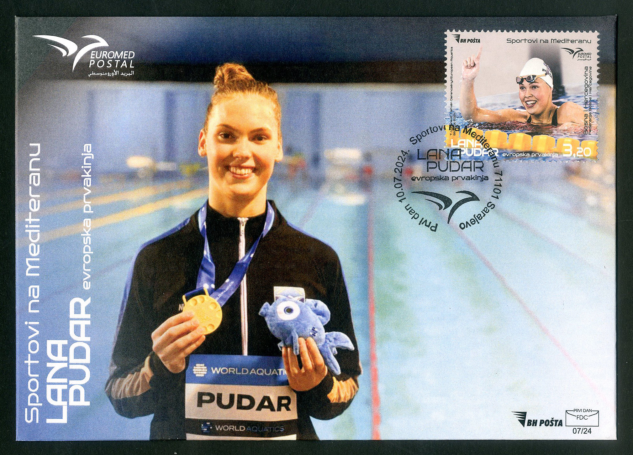 fdc-euromed-postal---lana-pudar-evropska-prva